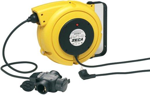 Kabelaufroller gelb m. Schuko-Stecker Leiter 3x1,5mm² Kabellänge 14+1m