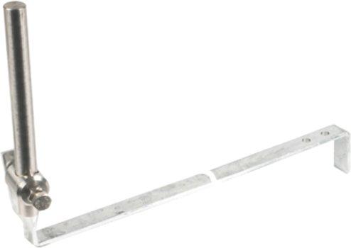 Stangenhalter +Strebe L475 mm St/tZn Schrägdach+NIRO Bolzen Rd 16mm
