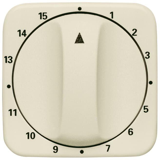 Zentralscheibe Drehknopf Zeitschaltuhr Aufdruck 1-15 weiß - Busch-Duro 2000 SI