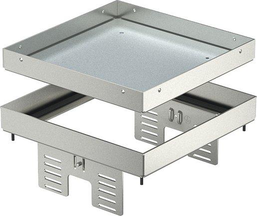 Quadratische Kassette blind 200x200mm V2A