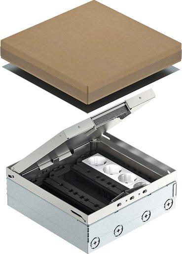 Geräteeinsatz komplett mit Schutzkontaktsteckdose V2A