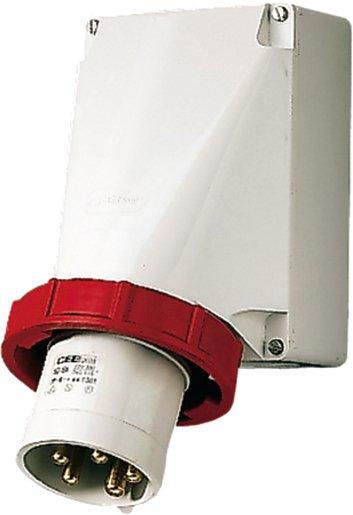 CEE-Wandgerätestecker 63A 5p 400V 6h IP67