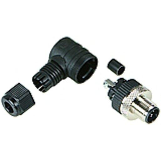 Leitungsstecker M12 5-polig gewinkelt konfektionierbar Schraubklemmen