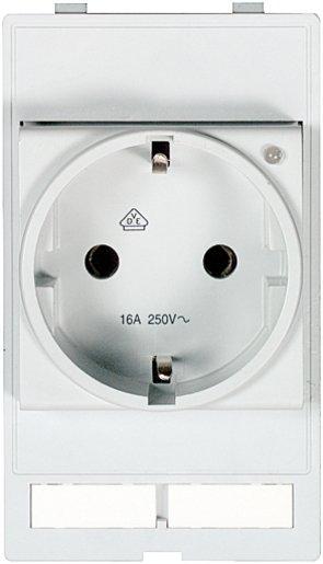 Modlink Frontplatteneinbau Steckdosenmodul VDE 250V AC 16 A LED