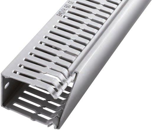 Verdrahtungskanal m. 2 Klebebändern 9 mm BxH 40 x 80 mm PVC grau RAL7030 VPE=40m