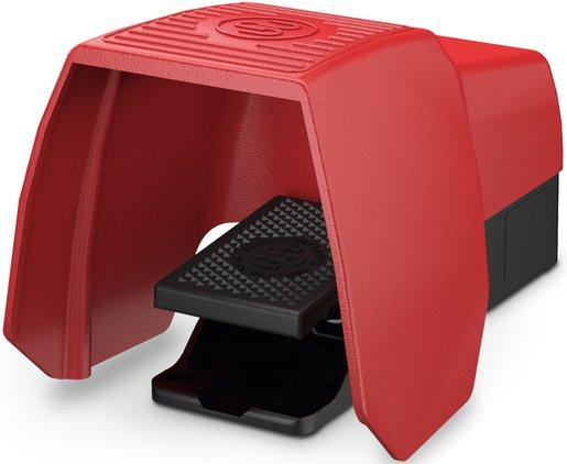 Fußschalter ALU 1-pedalig mit Haube Schleichsch. 1Ö / 1S