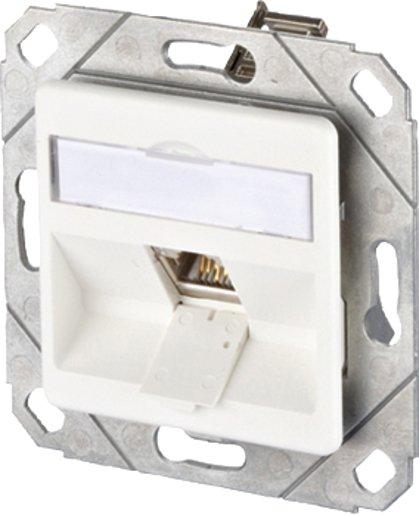 Kommunikationsanschlussdose E-DAT modul 1 Port UPk Kat.6A reinweiß