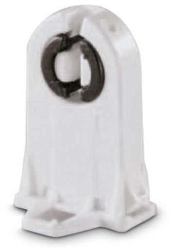 G13 Durchsteckfassung ohne Starterfassung Steckklemmen Wanddicke 0,5-2mm weiß