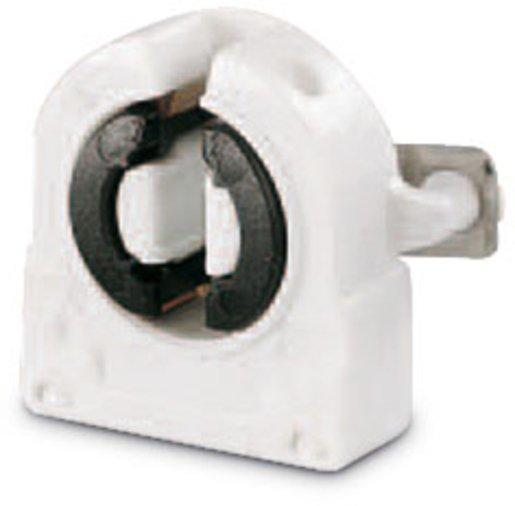 G13 Einbaufassung ohne Starterfassung mit Haltekrallen Wanddicken 0,6-1,2mm weiß