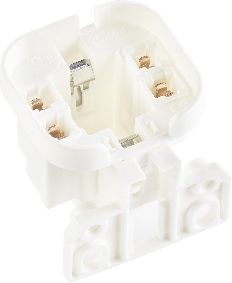 Aufbaufassung für Kompaktlampen G24 Schraubbefestigung fuß- oder rückseitig