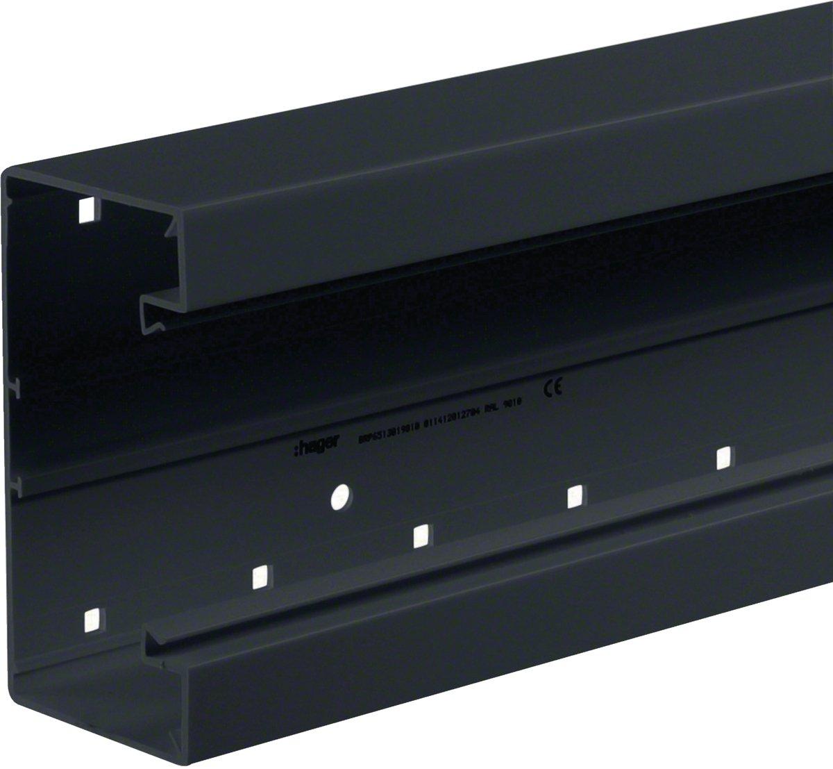 Brüstungskanal-Unterteil PVC 65x130 grafitschwarz BRP6513019011