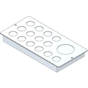 Kabeleinführung mit ME-Kunststoffflansch (BxHxT) 220 x 110 x 30mm