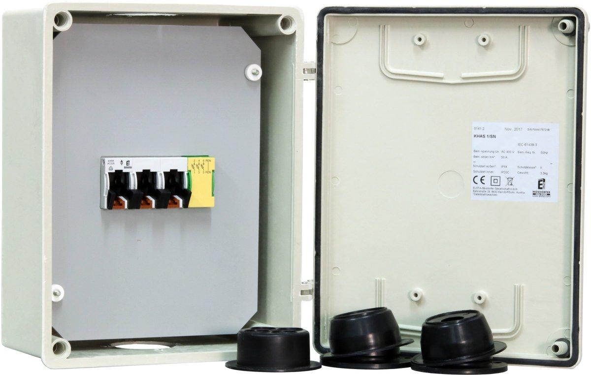 Hausanschlusskasten Oberösterreich 3-polig 63 A IP44 250 x 320 x 150mm