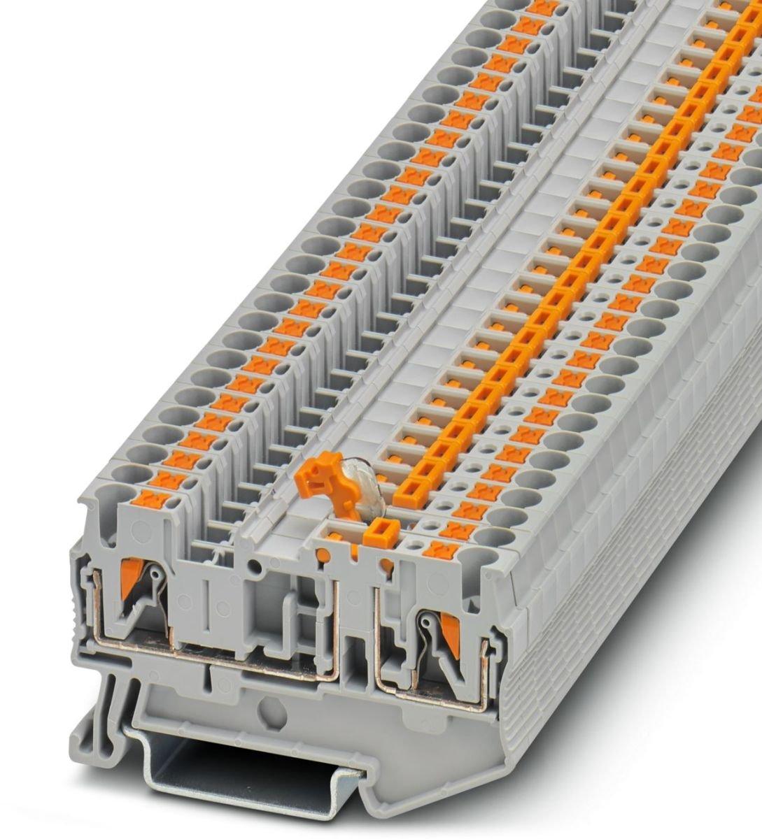 Messertrennklemme mit Push-in-Anschluss 2,5 mm² grau