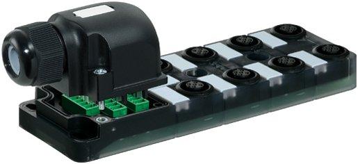 Exact12 8x M12 mit 5-poliger steckbaren Haube SK PNP-LED