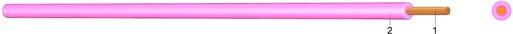 PVC Aderleitung Ysf 1 rosa Eca 100m Bund