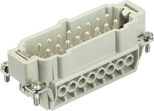 Han E Stifteinsatz 16-polig Schraubanschluss 500V / 16A
