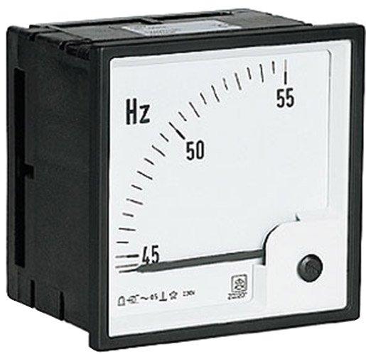Frequenzmesser mit Skala 45-55HZ 230V 96x96mm 90°