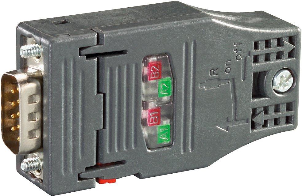 Busanschlussstecker mit axialem Kabeleingang 180°