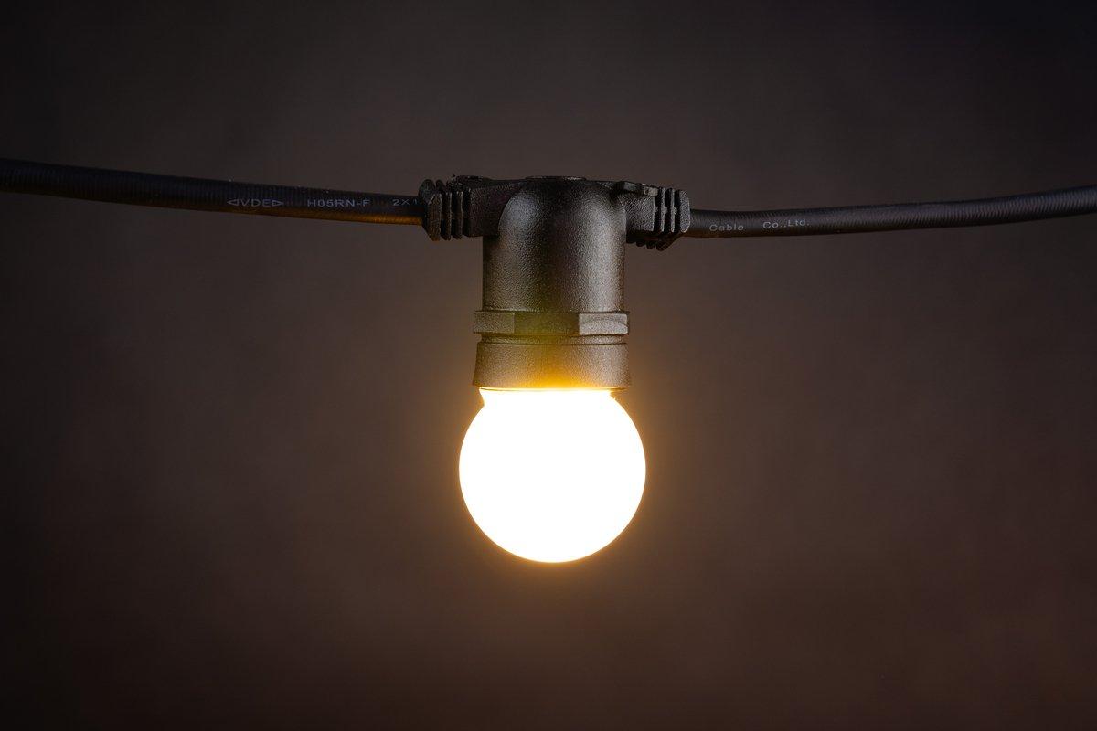 LED Deco Golf Ball 2 E27 9 LED matt warm weiß