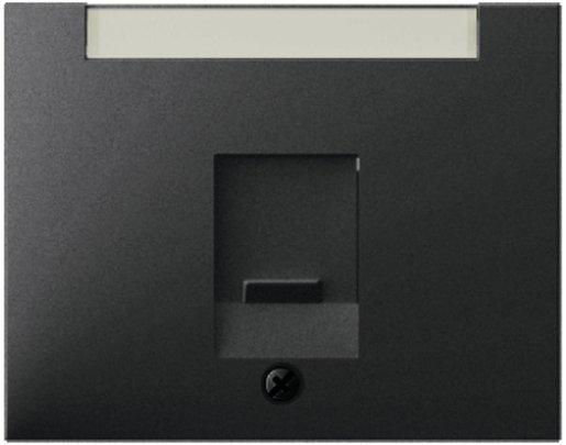 Zentralstück mit Staubschutzschieber Beschriftungsfeld K.1 anthrazit