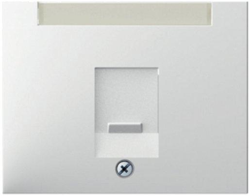 Zentralstück mit Staubschutzschieber Beschriftungsfeld K.1 polarweiß