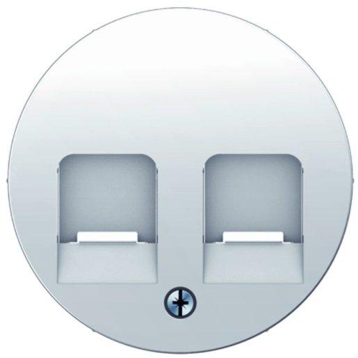 Zentralstück mit 2 Staubschutzschiebern R.1/R.3 polarweiß glänzend