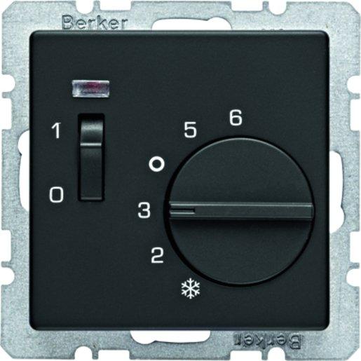 Temperaturregler mit Öffner Zentralstück Wippschalter und LED Q.1/Q.3