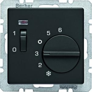 Temperaturregler mit Öffner Zentralstück Wippschalter und LED Q.1/Q.3