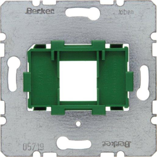 Tragplatte mit grüner Aufnahme 1-fach Modul Einsatz