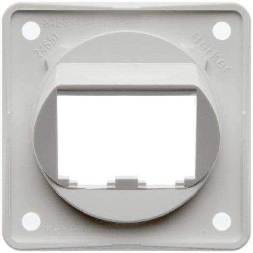Tragplatte für 2 BTR-/E-DAT-Module Integro Einsatz polarweiß glänzend