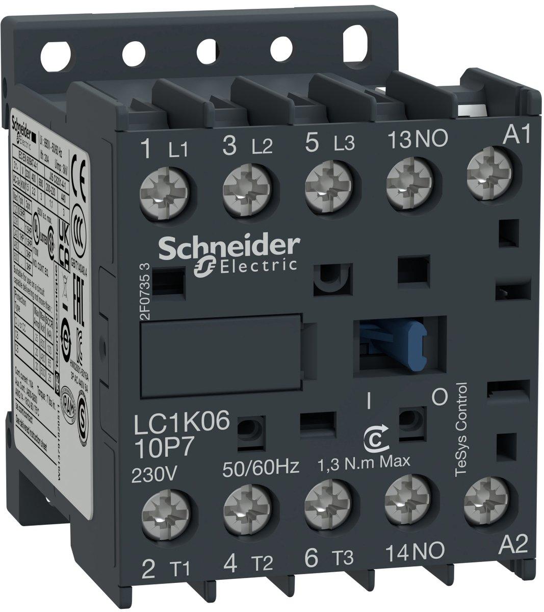Leistungsschütz 3p+1S 5,5kW/400V/AC3 12A Spule 24V 50/60Hz