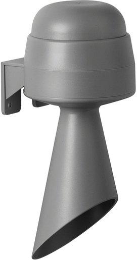 Signalhupe Dauerton 230VAC für Winkelmontage in GRAU.