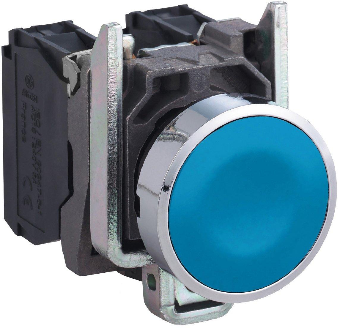 Drucktaster Harmony XB4 Metall 22mm blau unbeschriftet tastend Schraubklemme 1S