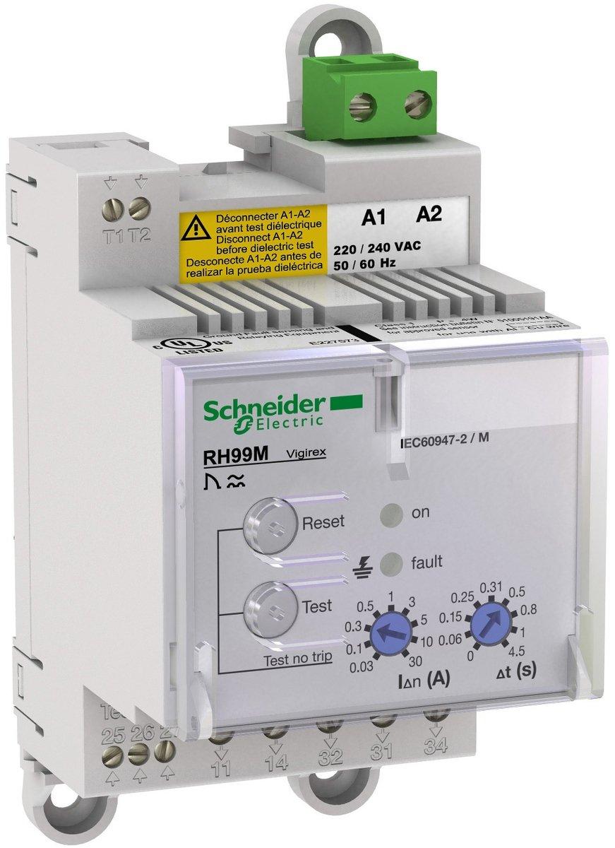 Erdschlussrelais RH99M m. manueller Rücksetzung 0,03-30A 0-4,5 s 240 V