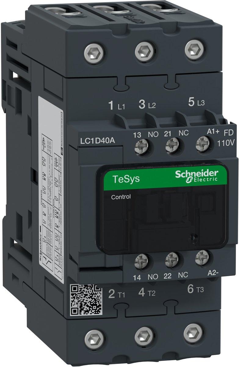 Leistungsschütz 3p+1S+1Ö 18,5kW/400V/AC3 40A Spule 110V DC