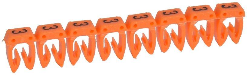 Kennzeichnungssystem CAB 3 f. Leiterquerschnitt 0,5-1,5 mm² Ziffer: 3 orange