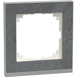 M-Pure Decor Abdeckrahmen 1fach Schiefer/aluminium