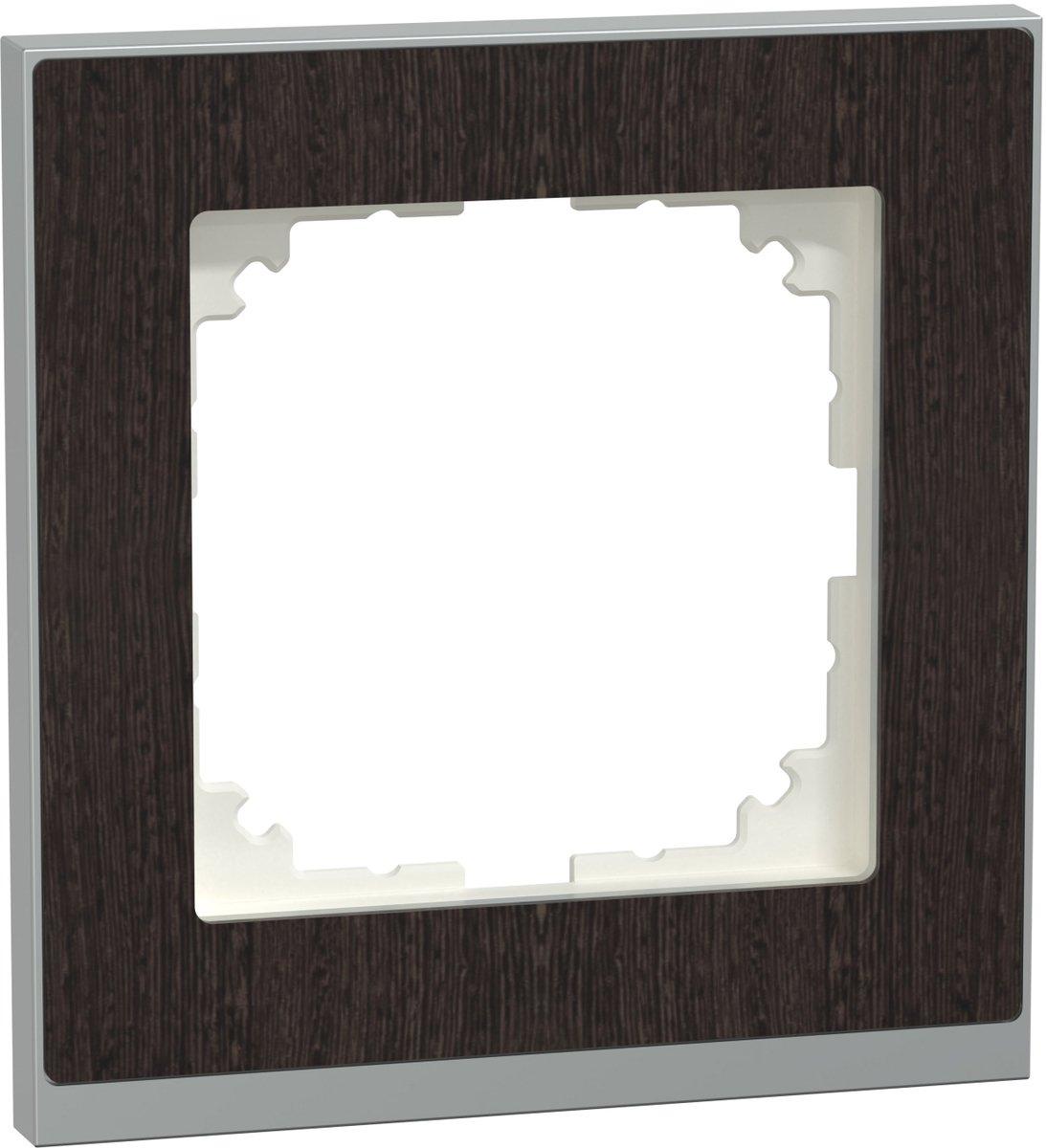 M-Pure Decor Abdeckrahmen 1fach Wenge/aluminium