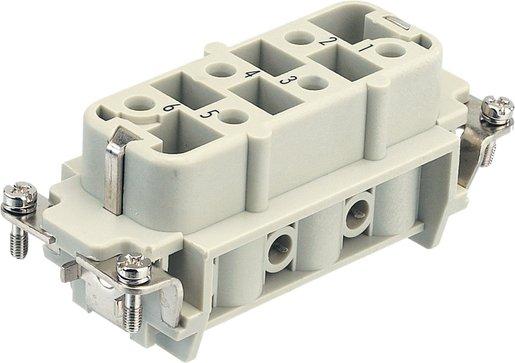 Buchseneinsatz Han 6 HSB-BU (1-6) Schraub Querschnitt 4 - 6 mm²