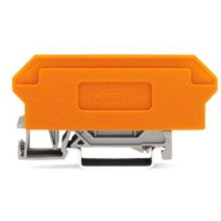 4-Leiter-Basisklemmenblock mit Trennwand orange 0,08 - 2,5 mm² grau