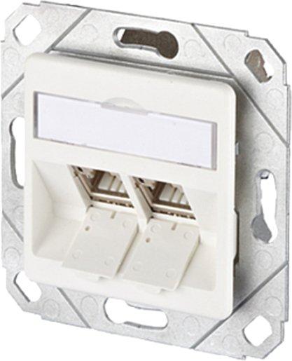 Kommunikationsanschlussdose C6Amodul 1 Port 270°M UP reinweiß