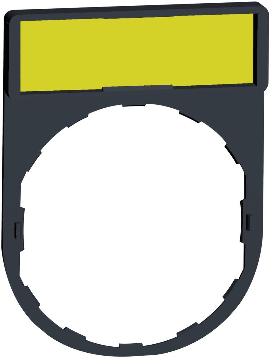 Schildträger mit Schild 30x40 weiß / gelb