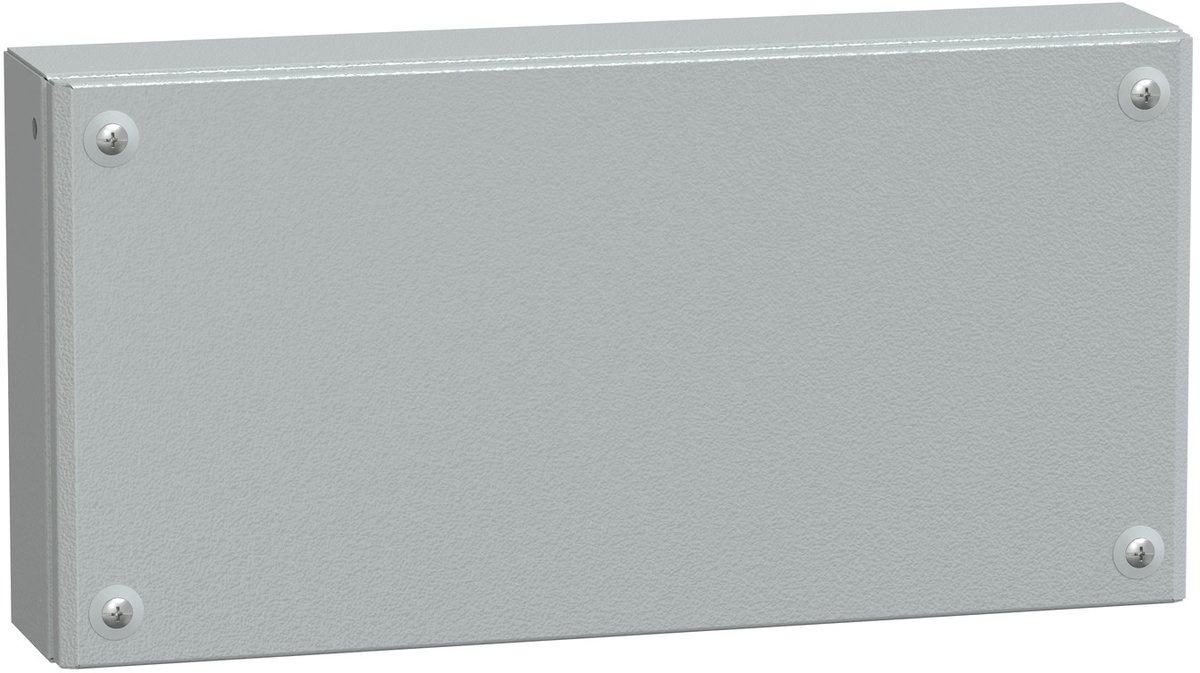 SBM Industriegehäuse Stahlblech RAL7035 ohne Montageplatte H200 x B400 x T80 mm