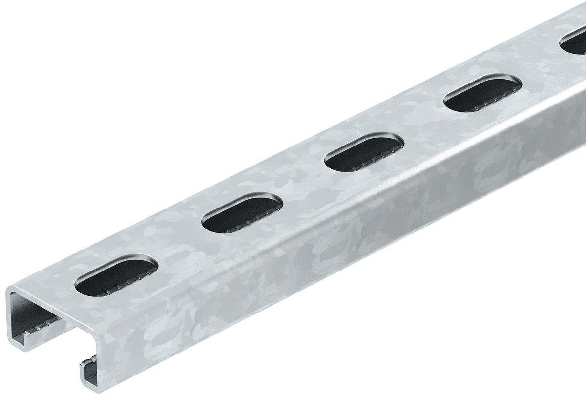 Profilschiene gelocht,Schlitzweite 22mm 3000x41x21mm St bandverzinkt