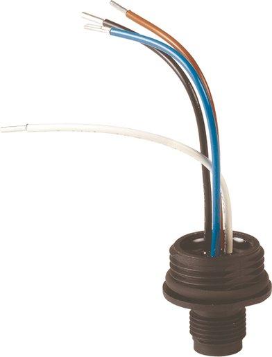 Einbaustecker M12 / A-kodiert +Durchführung M20 / IP66 / 250V 4A