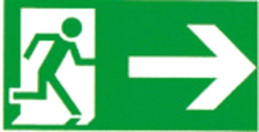 Normpiktogramm Notausgang rechts