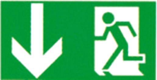 Normpiktogramm selbstkleben Notausgang unten 121/35W