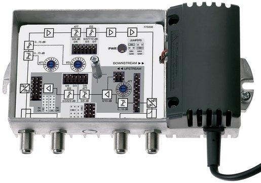 Hausanschlussverstärker vorwärts 20 dB rückwärts 20 dB max. 98/100 dBμV