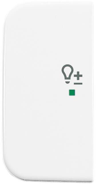 Wippe 2-fach links für flex f@h KNX mit Symbol Dimmen alpinweiß - Reflex SI